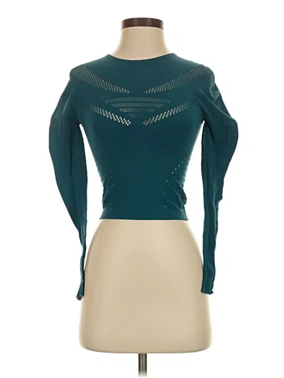 Pre-owned Fabletics Long Sleeve T-shirt In Teal
