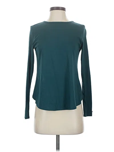Pre-owned Fabletics Long Sleeve T-shirt In Teal