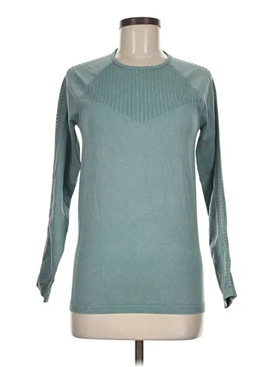 Pre-owned Fabletics Long Sleeve T-shirt In Teal