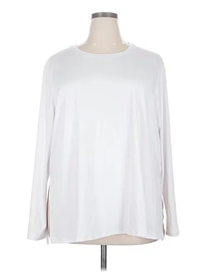 Pre-owned Fabletics Long Sleeve T-shirt In White