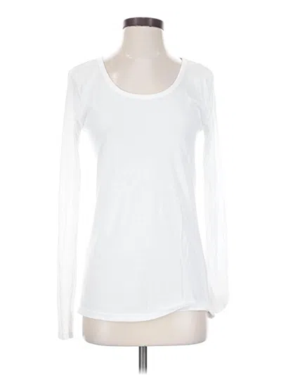 Pre-owned Fabletics Long Sleeve T-shirt In White