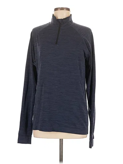 Pre-owned Fabletics Long Sleeve Turtleneck In Blue