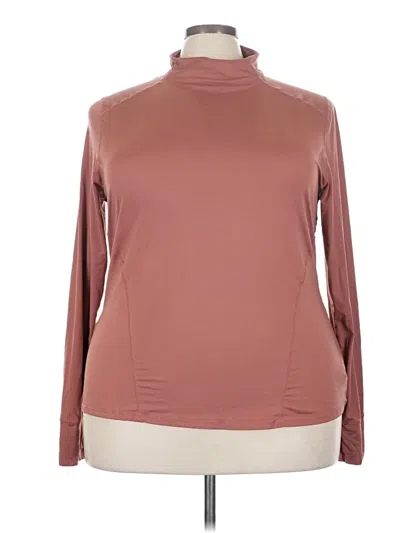 Pre-owned Fabletics Long Sleeve Turtleneck In Brown