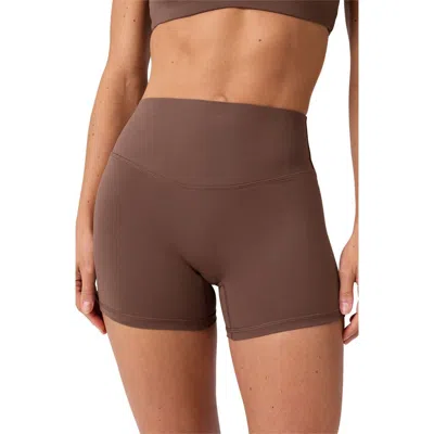Fabletics No-seam Pureluxe Tlc Short 4" In Brown