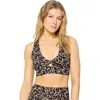 Fabletics Oasis Twist Medium Impact Sports Bra In Animal Print