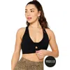 Fabletics Oasis Twist Medium Impact Sports Bra In Black