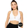 Fabletics Oasis Twist Medium Impact Sports Bra In White
