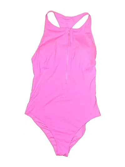 Pre-owned Fabletics One Piece Swimsuit In Pink