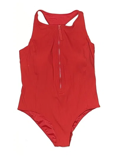 Pre-owned Fabletics One Piece Swimsuit In Red