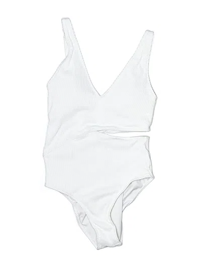 Pre-owned Fabletics One Piece Swimsuit In White