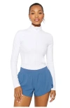 Fabletics Perfect Storm Cropped Train Jacket In White