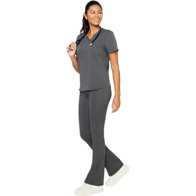 Fabletics Ponteflex Kick Flare Scrub Legging In Gray