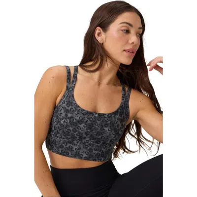 Fabletics Principal Longline Medium Impact Sports Bra In Black