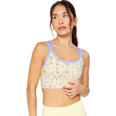 Fabletics Principal Longline Medium Impact Sports Bra In Neutral