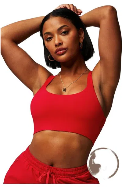 Fabletics Principal Low Impact Bra In Heated Red