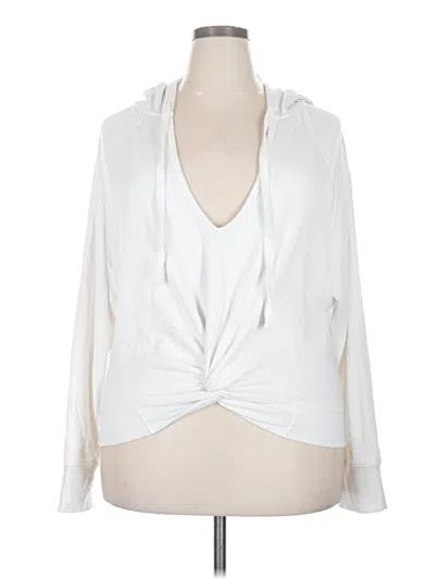 Pre-owned Fabletics Pullover Hoodie In White