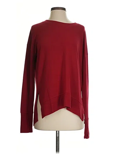 Pre-owned Fabletics Pullover Sweater In Burgundy