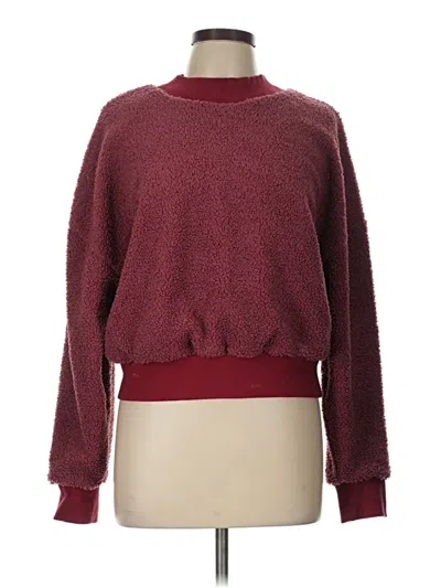 Pre-owned Fabletics Pullover Sweater In Burgundy