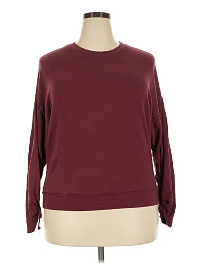 Pre-owned Fabletics Pullover Sweater In Burgundy