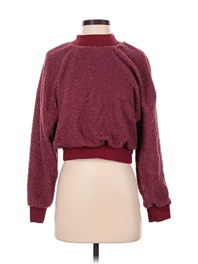Pre-owned Fabletics Pullover Sweater In Burgundy