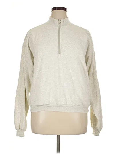 Pre-owned Fabletics Pullover Sweater In Silver
