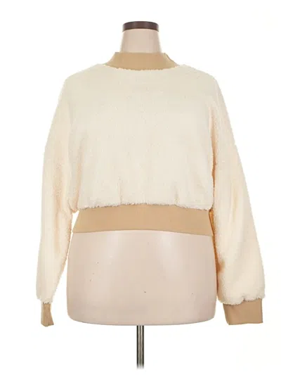 Pre-owned Fabletics Pullover Sweater In White