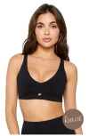 Fabletics Pureluxe Longline Low Impact Bra In Black