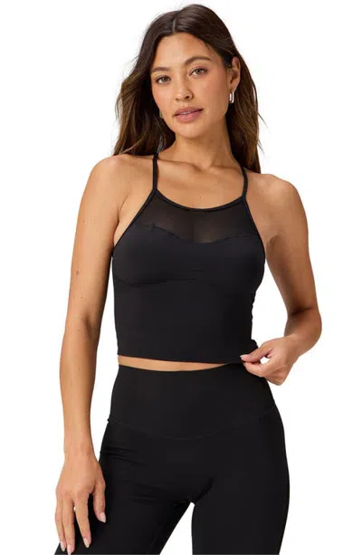 Fabletics Pureluxe Mesh Built-in Bra Tank In Black