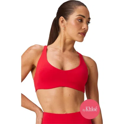 Fabletics Pureluxe Push-up Low Impact Bra In Heated Red