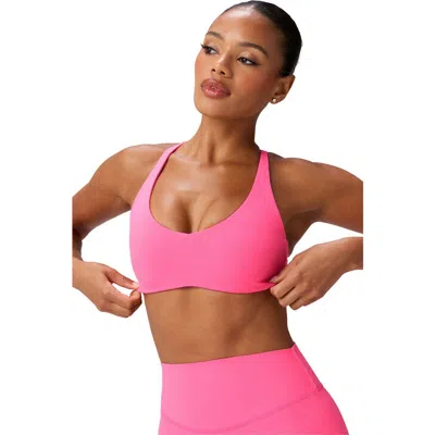 Fabletics Pureluxe Push-up Low Impact Bra In Pink