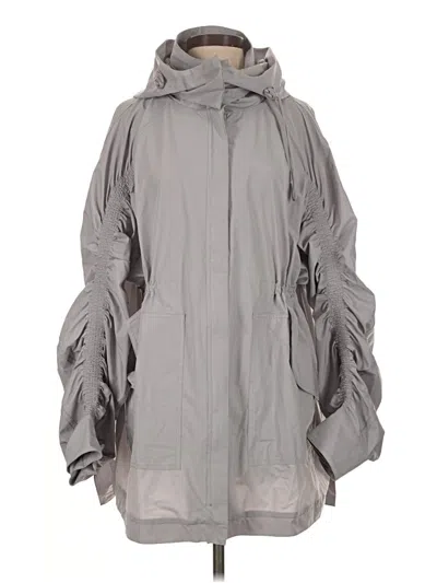 Pre-owned Fabletics Raincoat In Gray