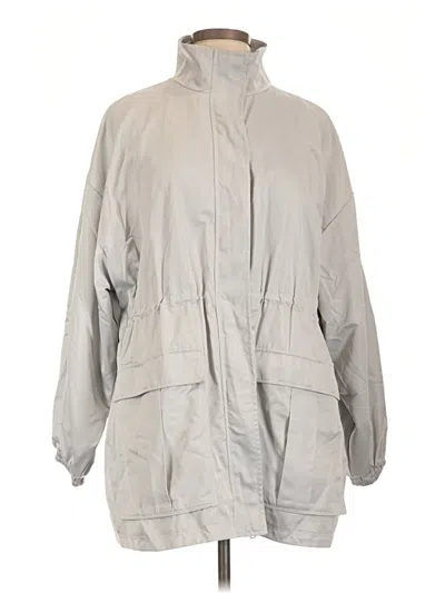 Pre-owned Fabletics Raincoat In Gray