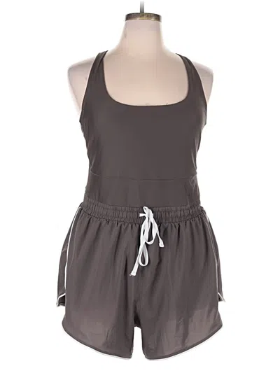 Pre-owned Fabletics Romper In Gray