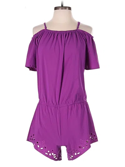 Pre-owned Fabletics Romper In Purple