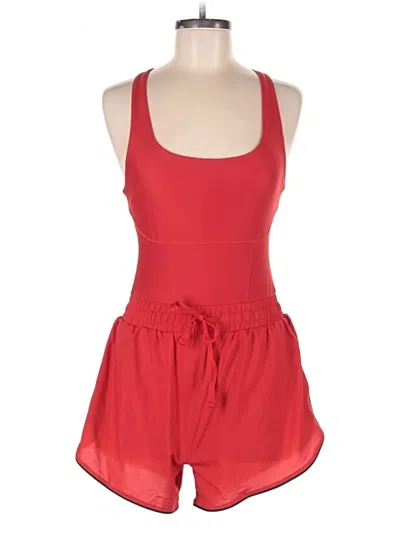 Pre-owned Fabletics Romper In Red