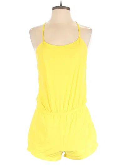 Pre-owned Fabletics Romper In Yellow