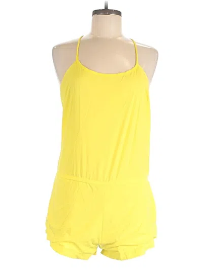 Pre-owned Fabletics Romper In Yellow