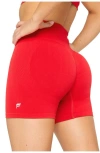 Fabletics Seamless Scrunch 4'' Short In Red