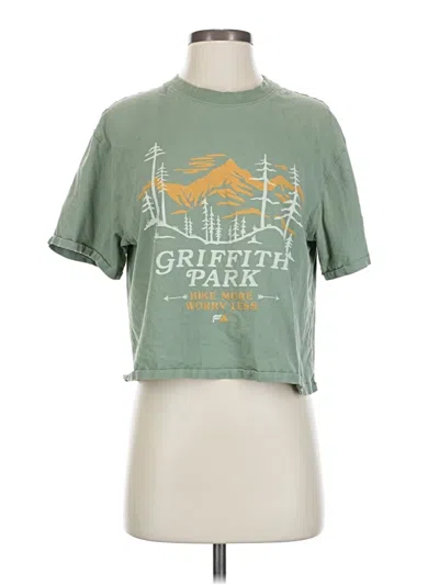 Pre-owned Fabletics Short Sleeve T-shirt In Green