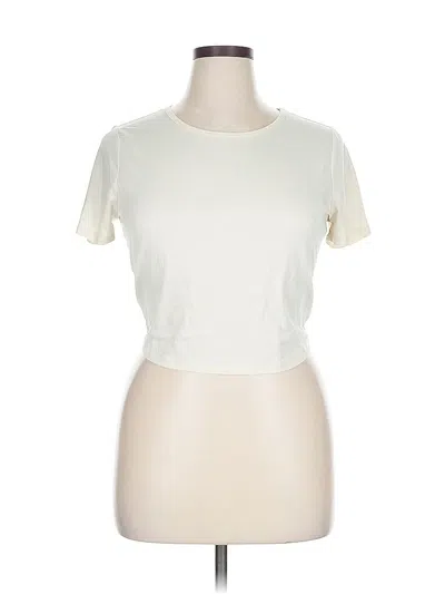 Pre-owned Fabletics Short Sleeve T-shirt In White