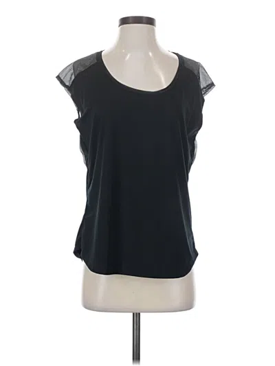 Pre-owned Fabletics Short Sleeve Top Black Scoop Neck Tops