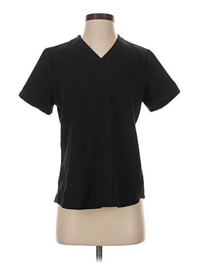 Pre-owned Fabletics Short Sleeve Top Black V Neck Tops