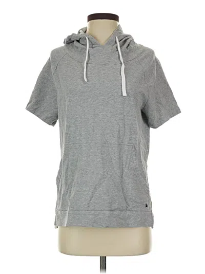 Pre-owned Fabletics Short Sleeve Top Gray Cowl Neck Tops