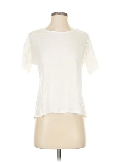 Pre-owned Fabletics Short Sleeve Top Ivory Tops In White