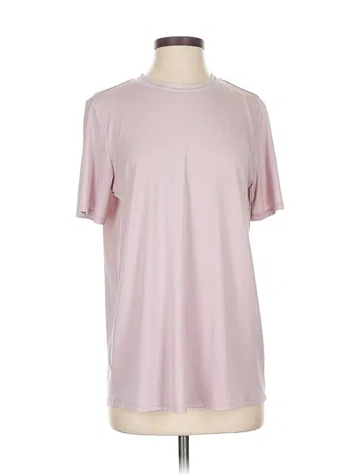 Pre-owned Fabletics Short Sleeve Top Pink Crew Neck Tops