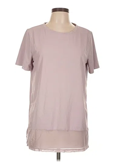 Pre-owned Fabletics Short Sleeve Top Pink Crew Neck Tops