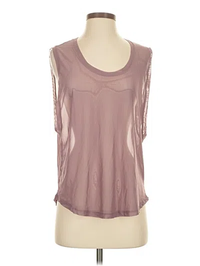 Pre-owned Fabletics Short Sleeve Top Purple Scoop Neck Tops