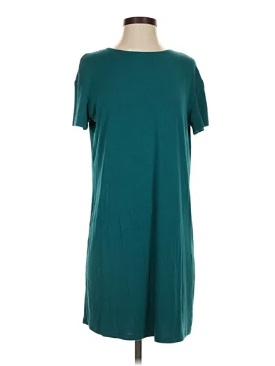 Pre-owned Fabletics Short Sleeve Top Teal Crew Neck Tops