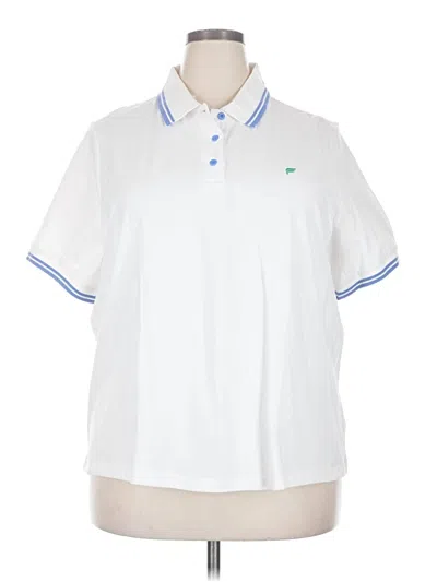 Fabletics Short Sleeve Top White Collared Neckline Tops