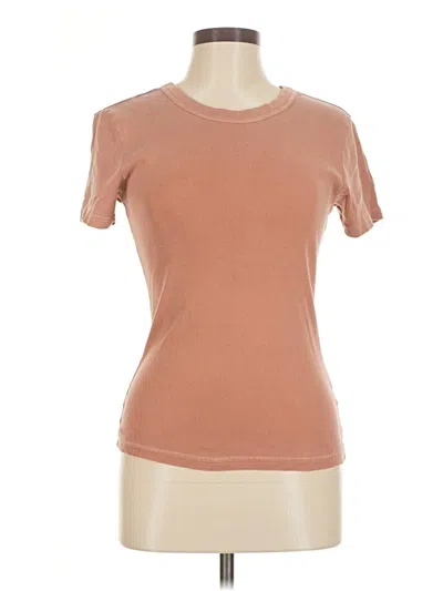 Pre-owned Fabletics Short Sleeve T-shirt In Brown